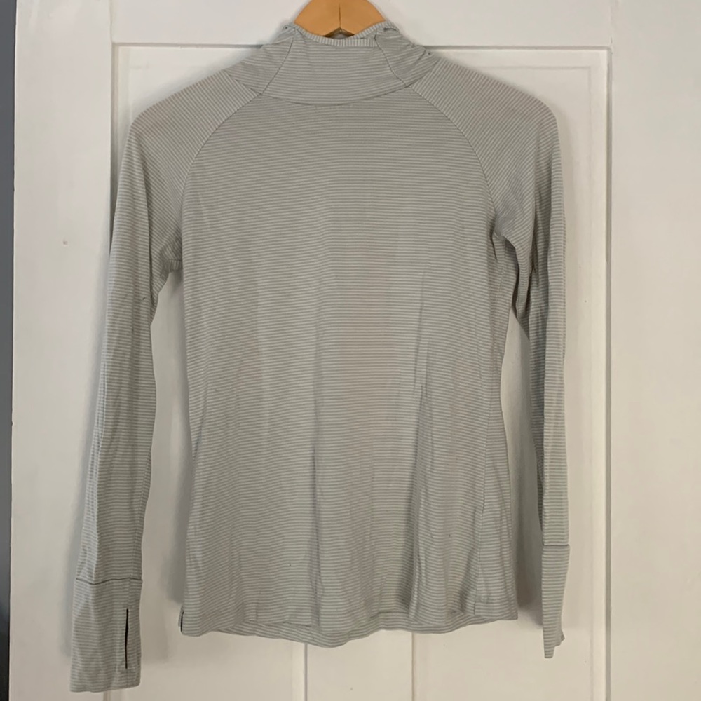 Free Fly Women's Bamboo Hoodie Size XS Color Light Grey with White Stripe